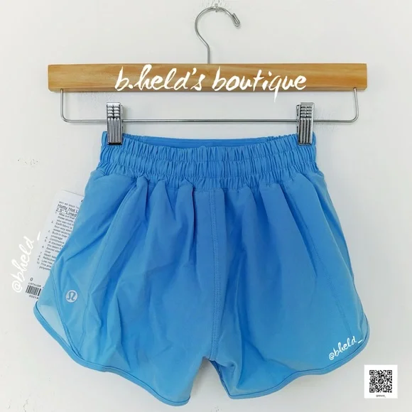 lululemon Hotty Hot Low-Rise Lined Short 2.5" in Aero Blue Pastel Size 0 New NWT - Picture 9 of 12